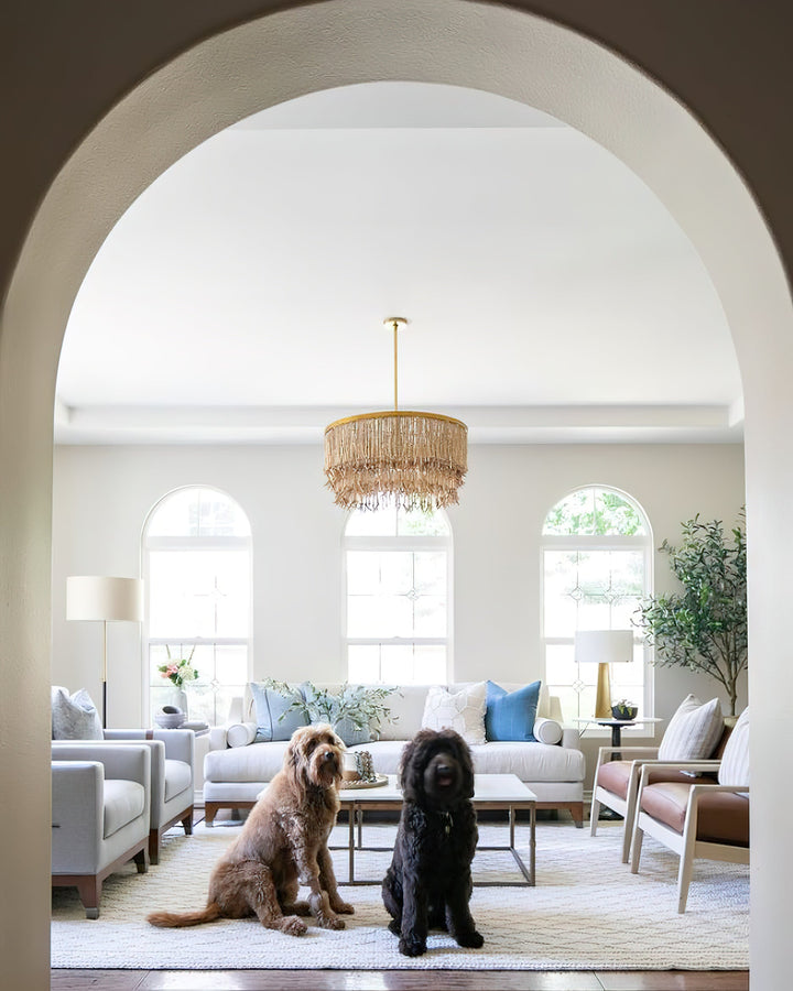 Maximalist Layered Hollywood Regency Style Chandelier