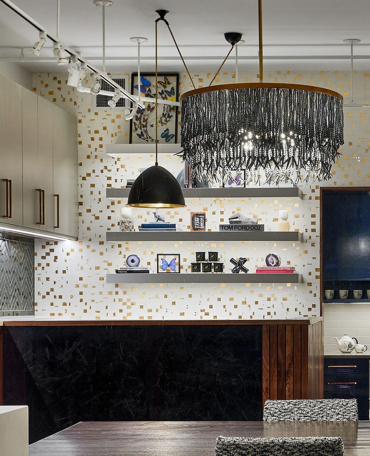 Maximalist Layered Hollywood Regency Style Chandelier