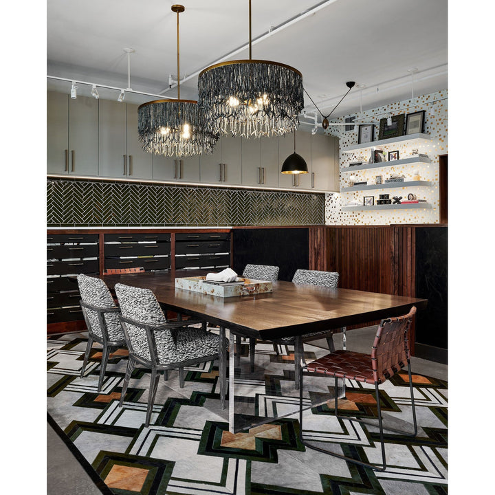 Maximalist Layered Hollywood Regency Style Chandelier