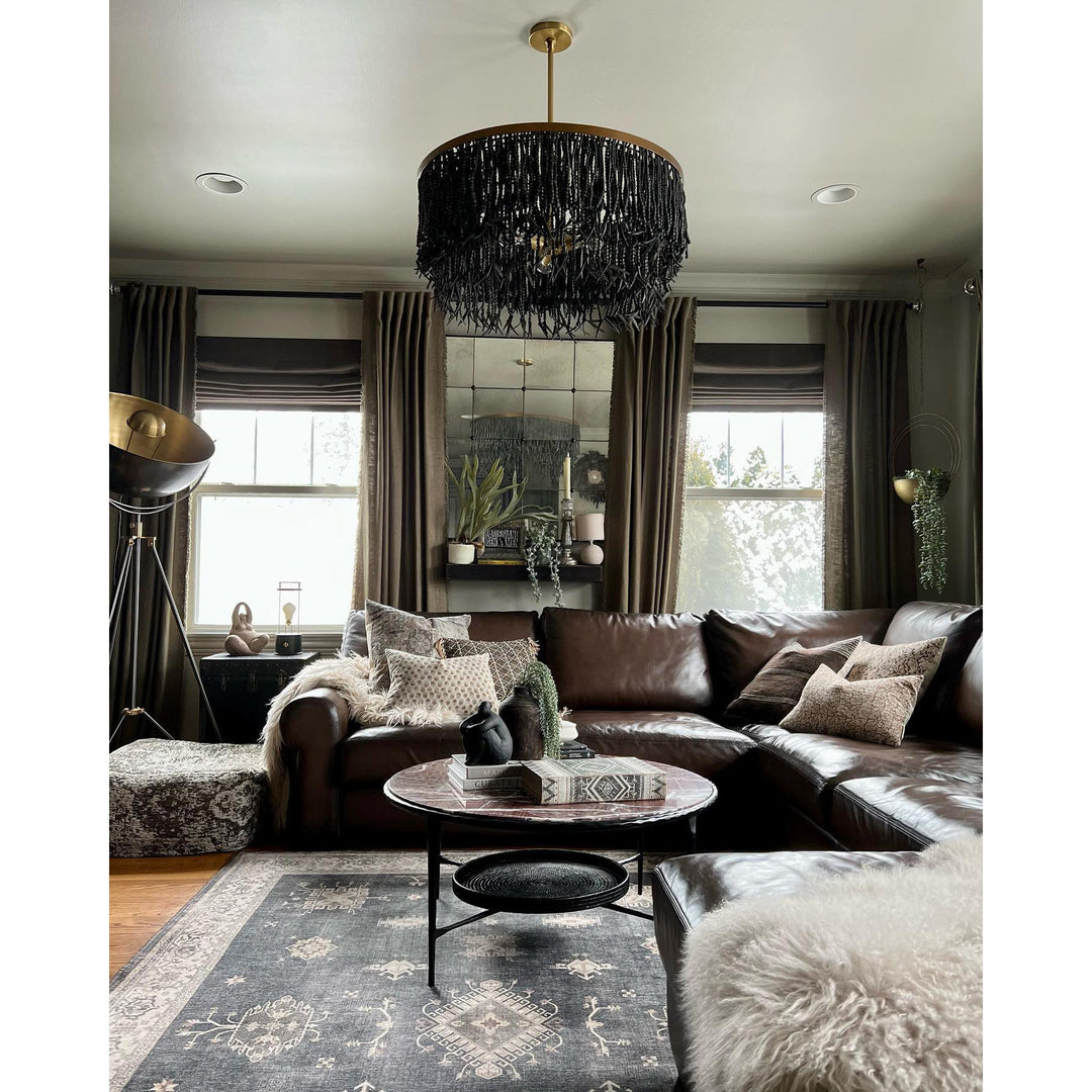 Maximalist Layered Hollywood Regency Style Chandelier