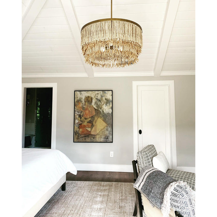 Maximalist Layered Hollywood Regency Style Chandelier