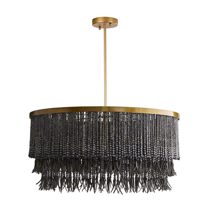 Maximalist Layered Hollywood Regency Style Chandelier