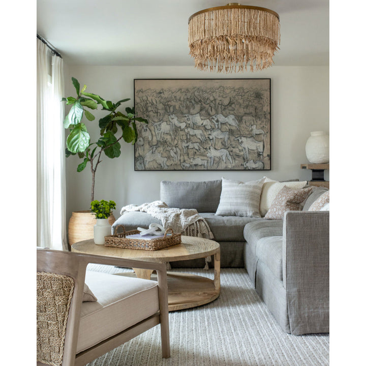 Maximalist Layered Hollywood Regency Style Chandelier