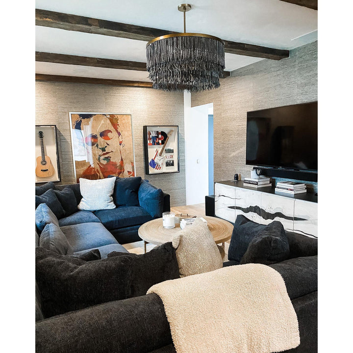 Maximalist Layered Hollywood Regency Style Chandelier