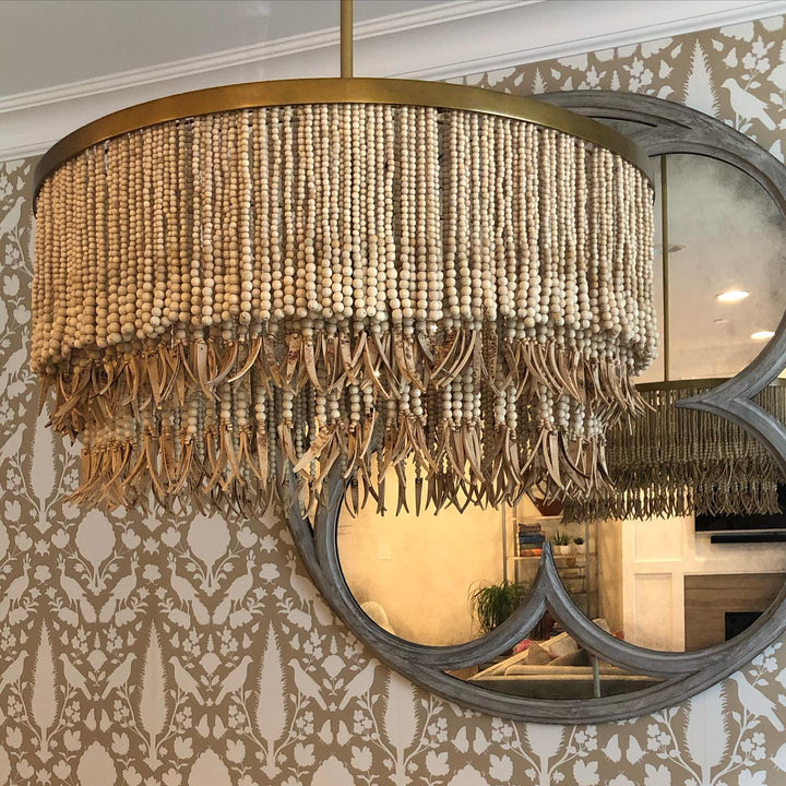 Maximalist Layered Hollywood Regency Style Chandelier