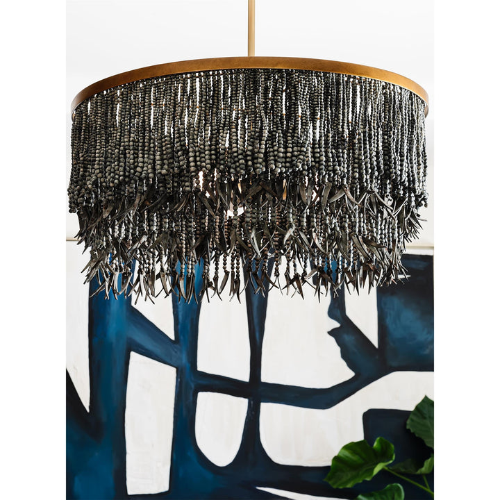 Maximalist Layered Hollywood Regency Style Chandelier
