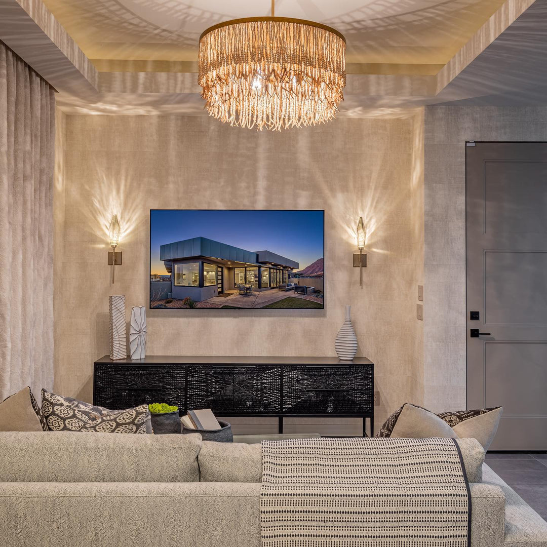 Maximalist Layered Hollywood Regency Style Chandelier