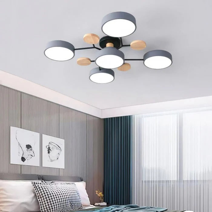 Minimalist Multiple Heads LED Scandinavian Ceiling Light
