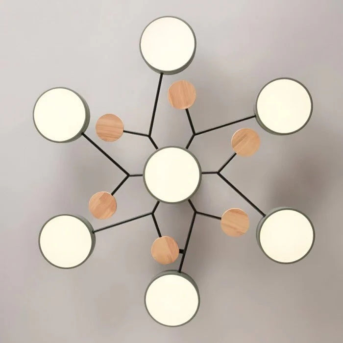 Minimalist Multiple Heads LED Scandinavian Ceiling Light