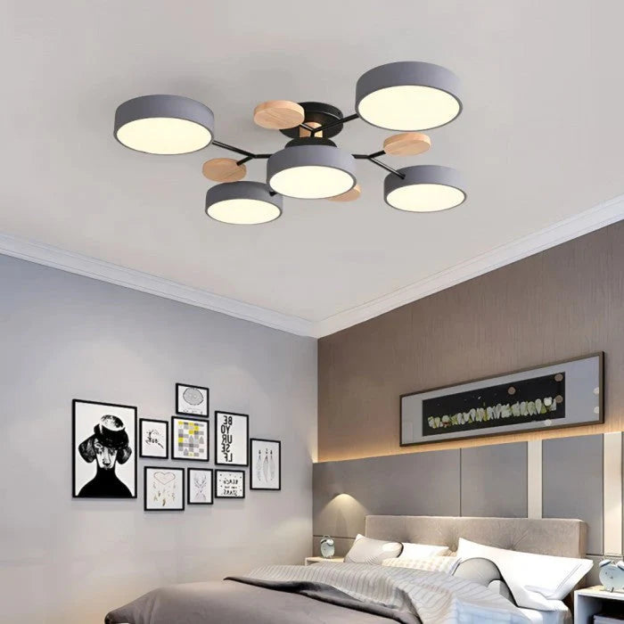 Minimalist Multiple Heads LED Scandinavian Ceiling Light