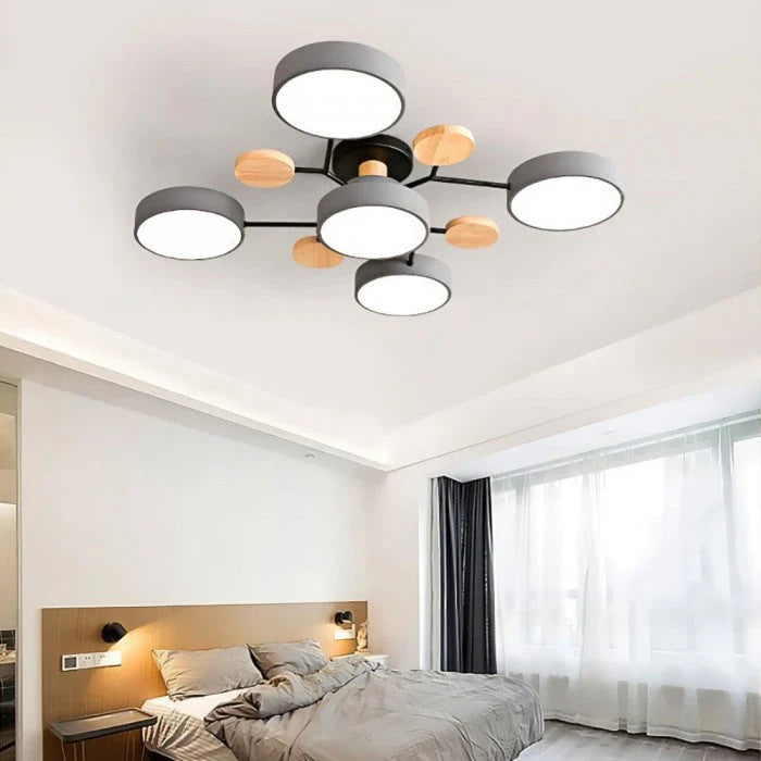 Minimalist Multiple Heads LED Scandinavian Ceiling Light