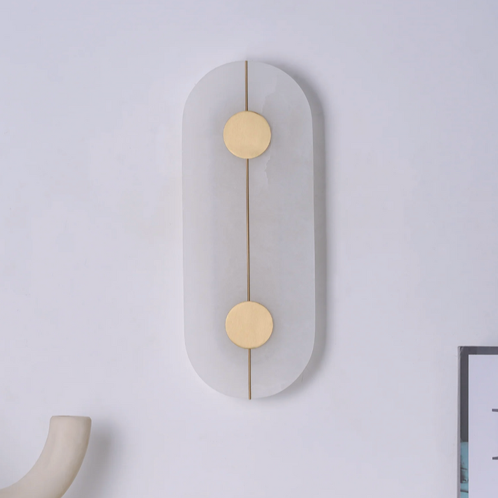 Nordic Modern 1-Light LED Marble Round Wall Sconce