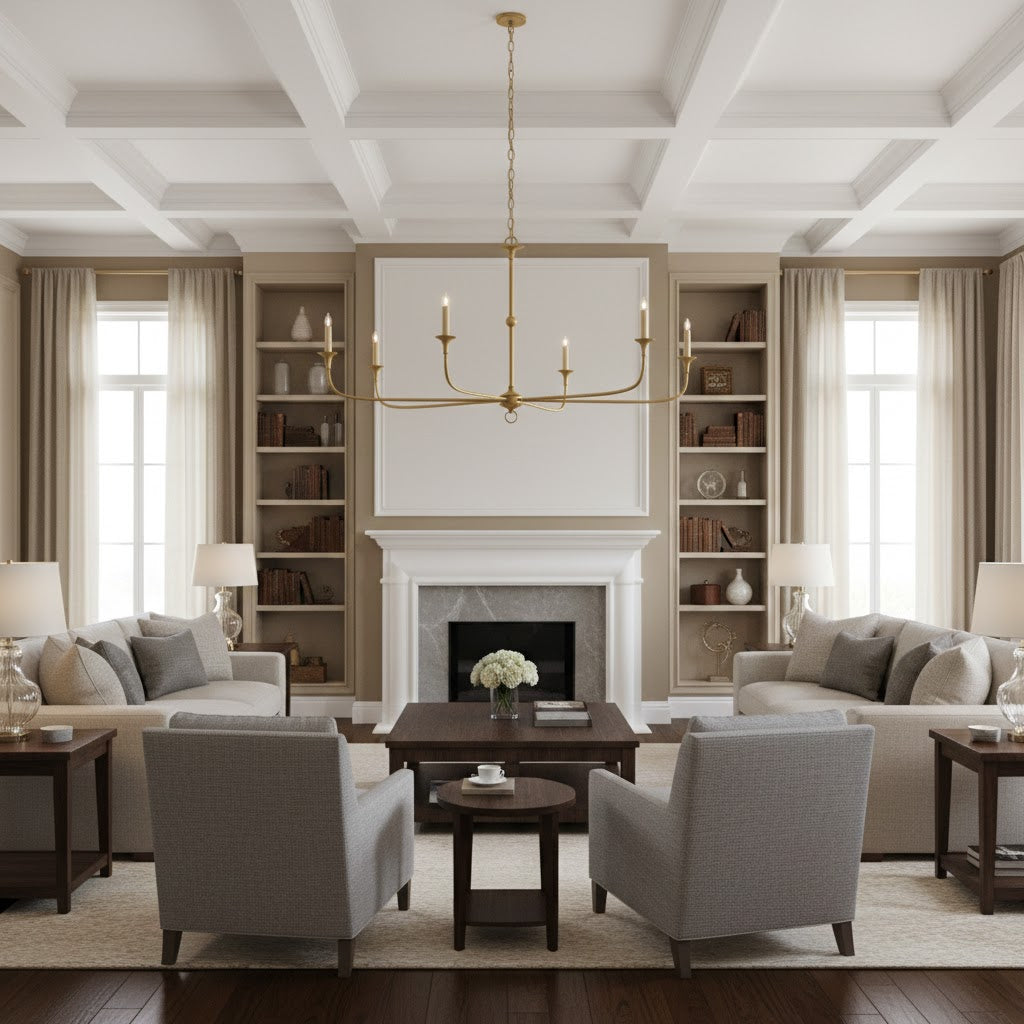 Multiple Arm Candle Inspired Transitional Chandelier