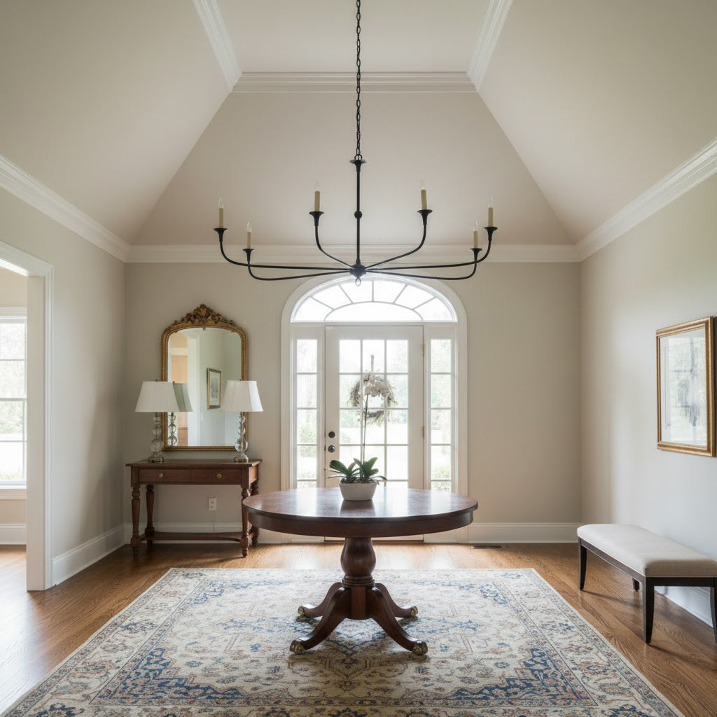 Multiple Arm Candle Inspired Transitional Chandelier