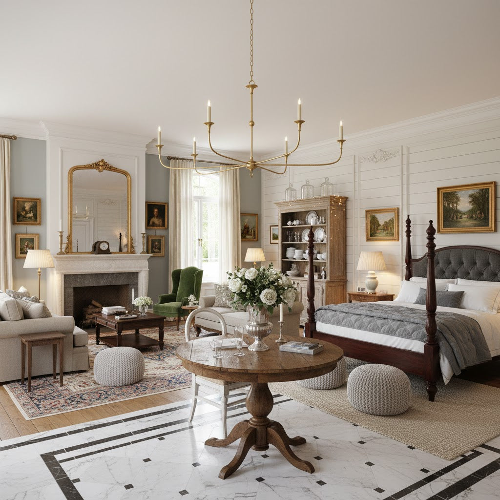 Multiple Arm Candle Inspired Transitional Chandelier