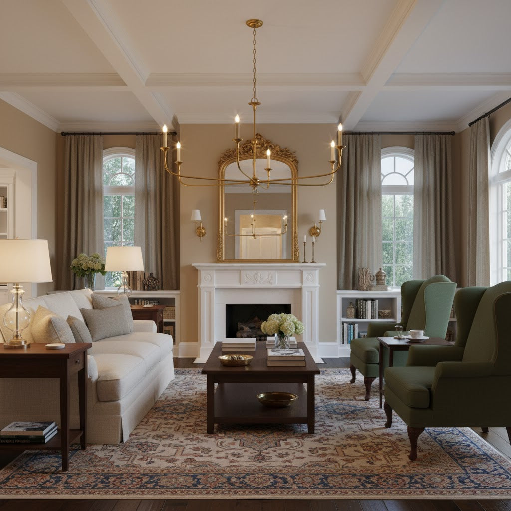 Multiple Arm Candle Inspired Transitional Chandelier