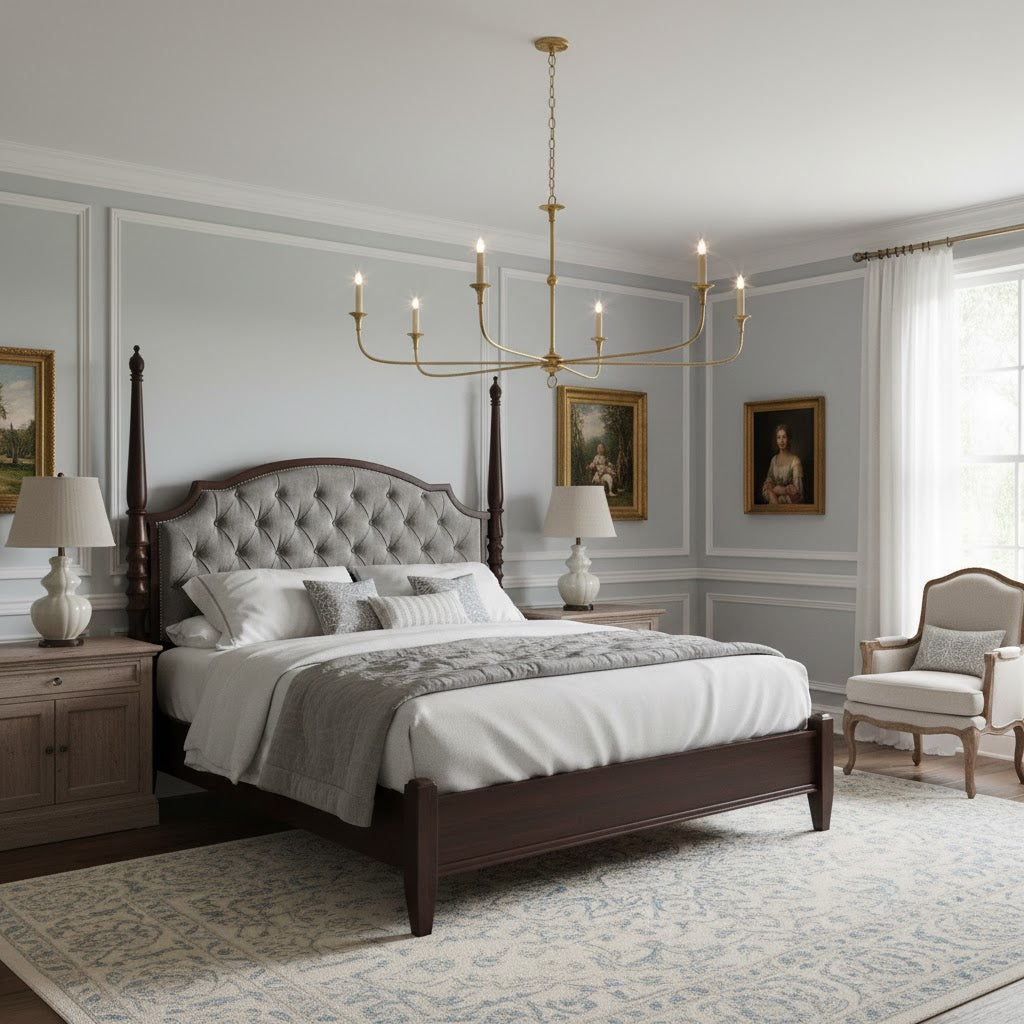 Multiple Arm Candle Inspired Transitional Chandelier