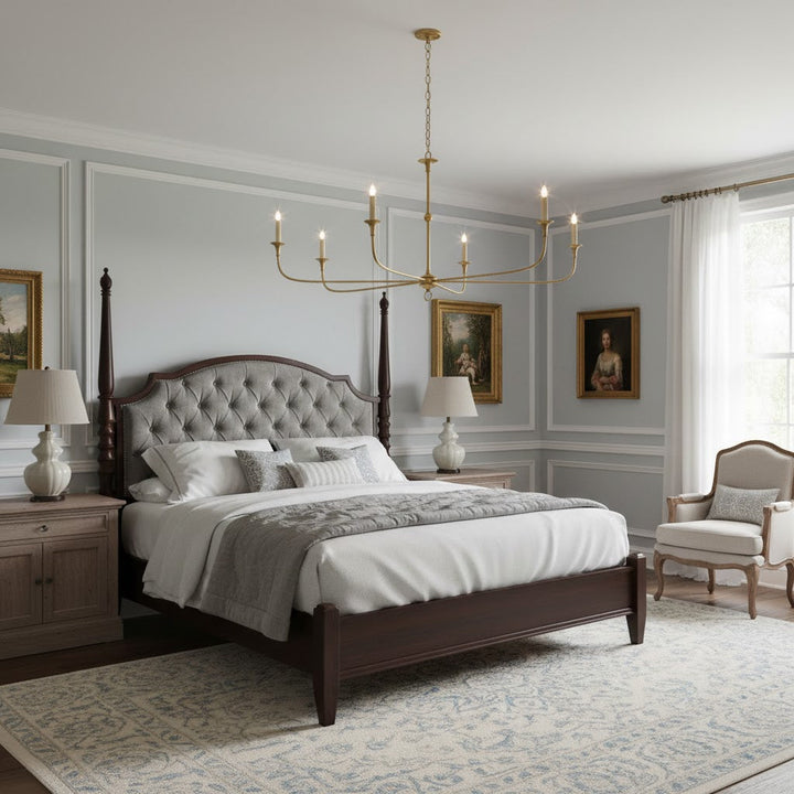 Multiple Arm Candle Inspired Transitional Chandelier