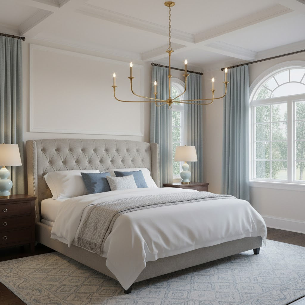 Multiple Arm Candle Inspired Transitional Chandelier