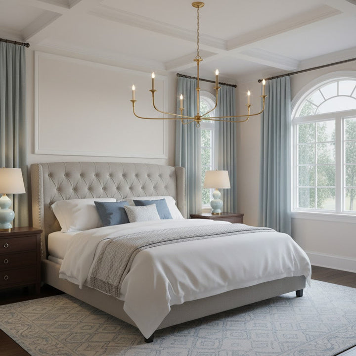 Multiple Arm Candle Inspired Transitional Chandelier