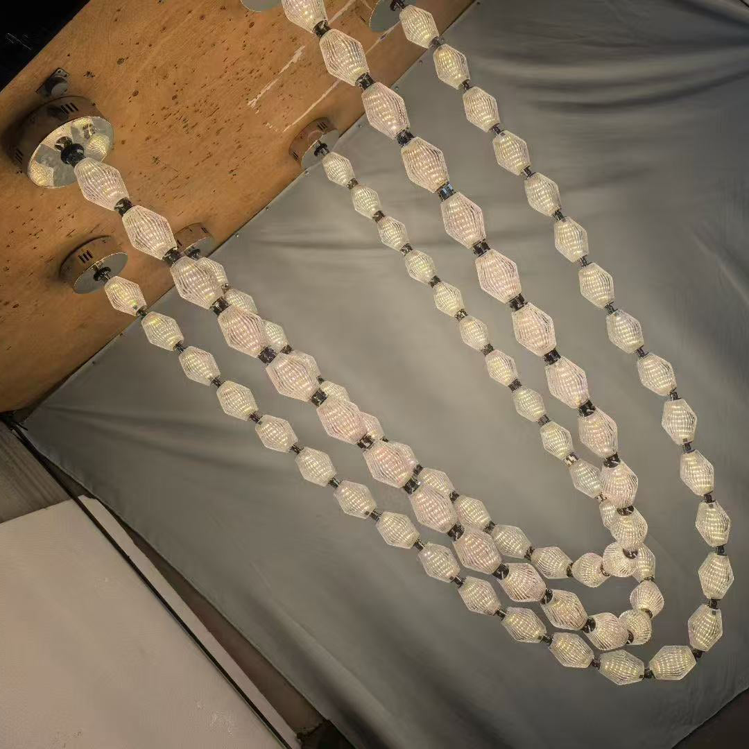 Art Deco Necklace-Inspired LED Chandelier