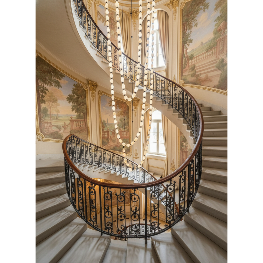 Art Deco Necklace-Inspired LED Chandelier