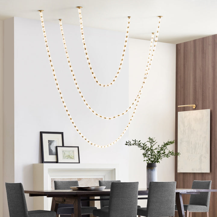 Art Deco Necklace-Inspired LED Chandelier