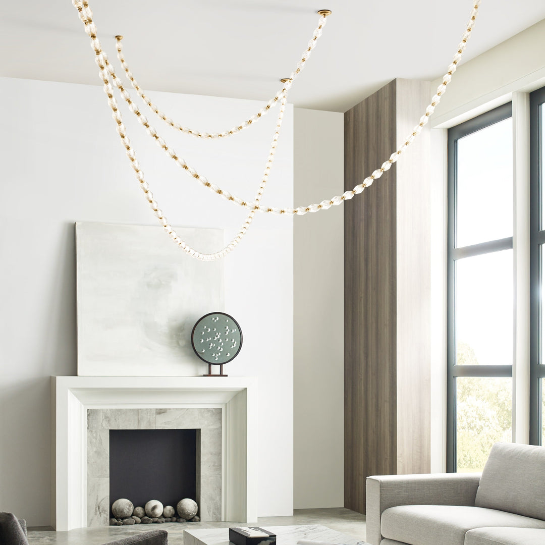 Art Deco Necklace-Inspired LED Chandelier