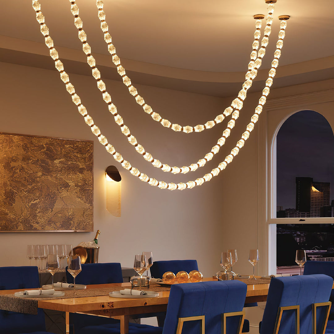 Art Deco Necklace-Inspired LED Chandelier