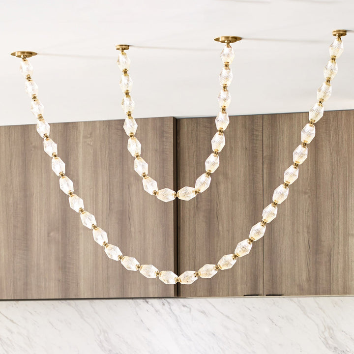 Art Deco Necklace-Inspired LED Chandelier