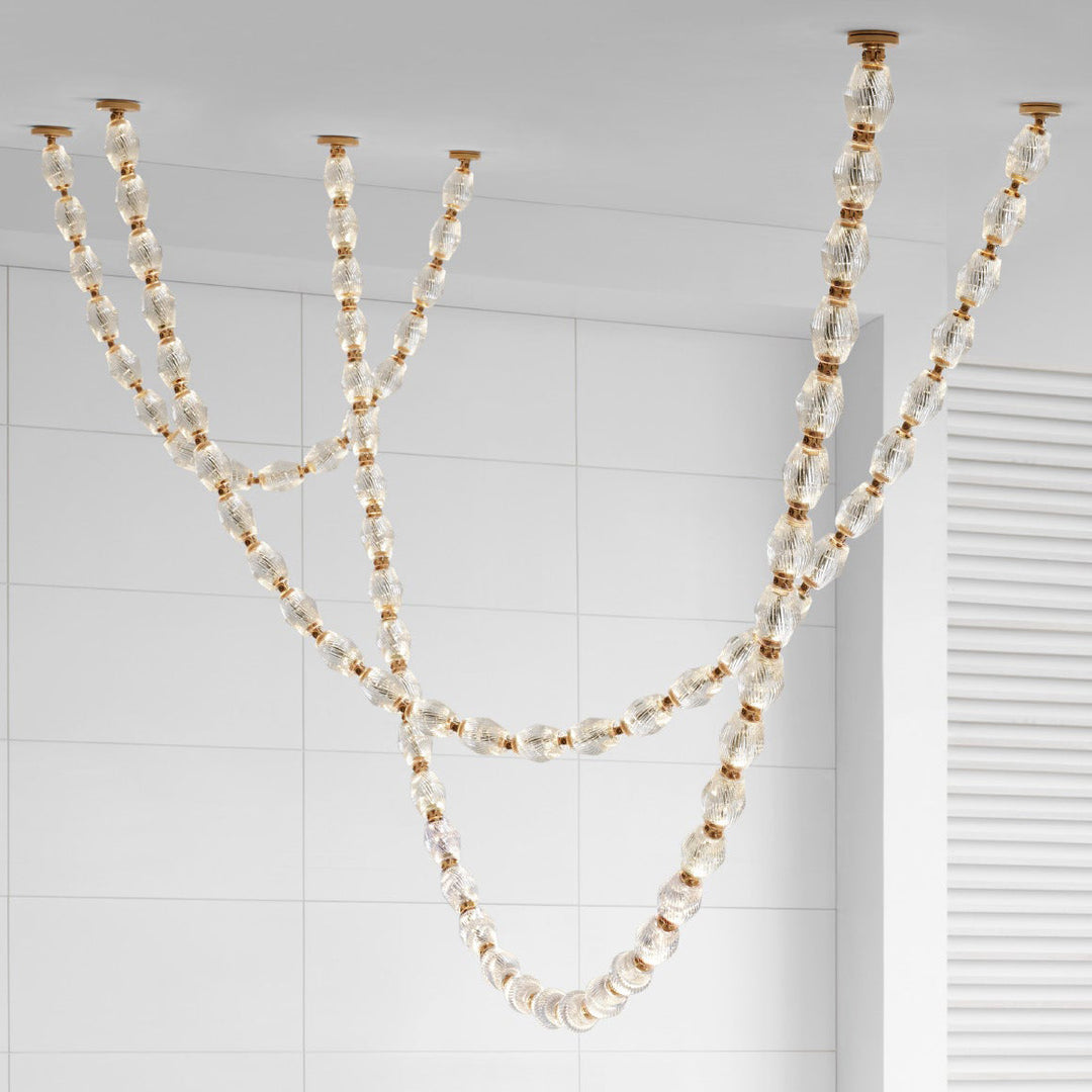 Art Deco Necklace-Inspired LED Chandelier