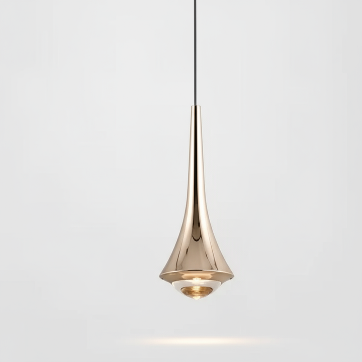 Teardrop 1-Light LED Modern Glass Pendant Light