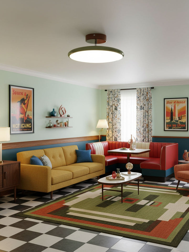 Retro Round Adjustable Scandinavian Ceiling Light