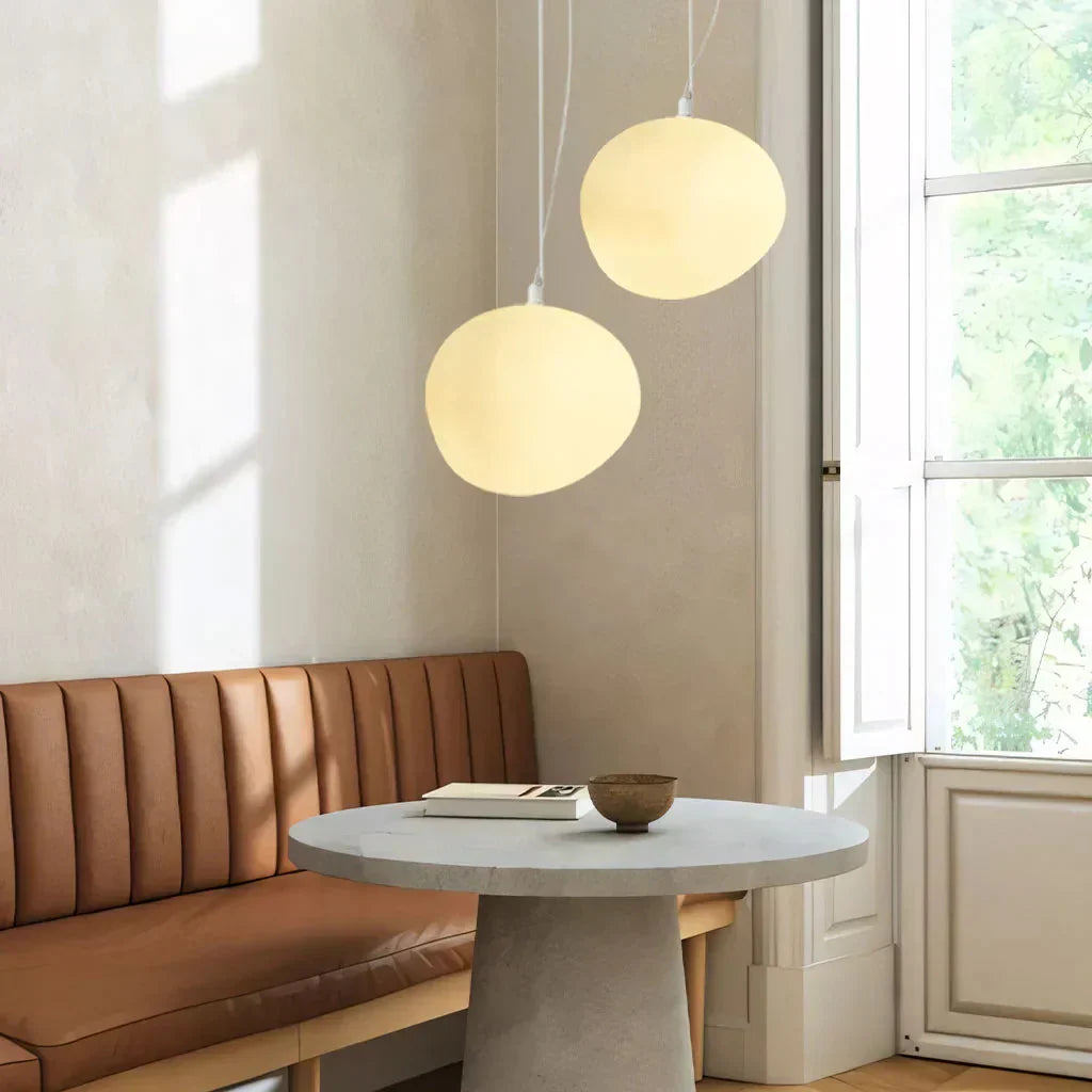 Hanging Pebble Shaped Scandinavian Pendant Light