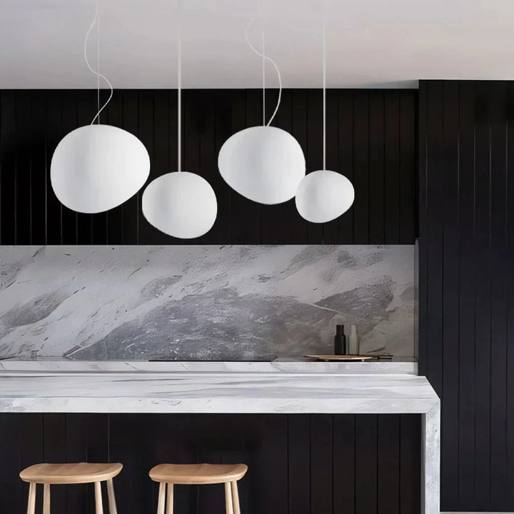 Hanging Pebble Shaped Scandinavian Pendant Light