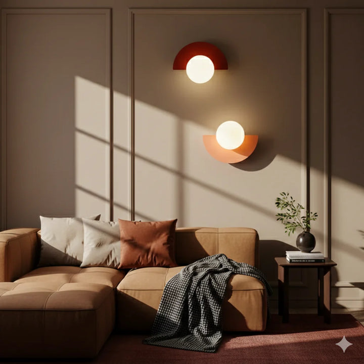 Sleek Minimalist Scandinavian Round LED Wall Light