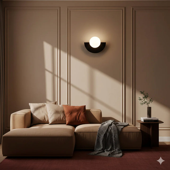 Sleek Minimalist Scandinavian Round LED Wall Light