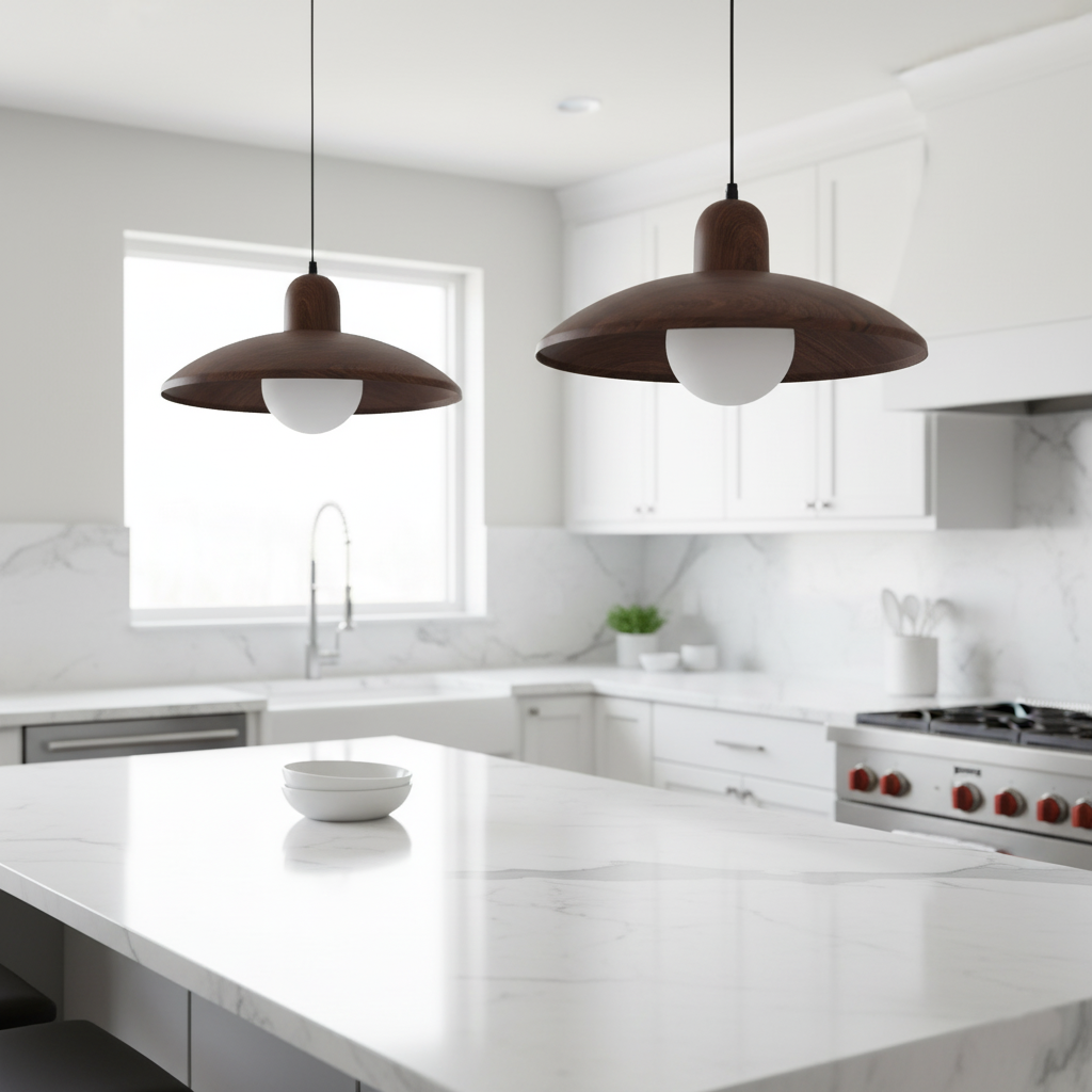 Minimalist Japanese-Inspired Wabi-Sabi Pendant Light