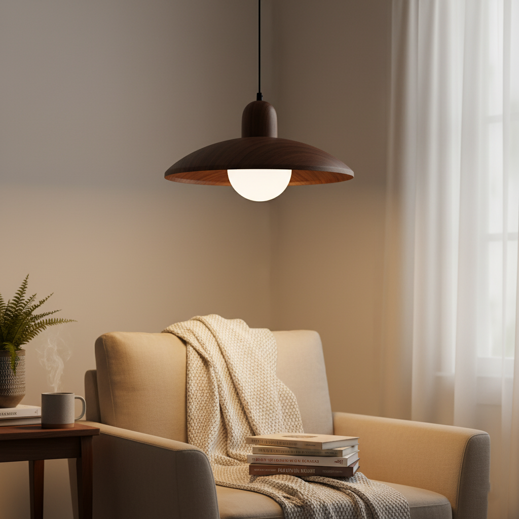 Minimalist Japanese-Inspired Wabi-Sabi Pendant Light