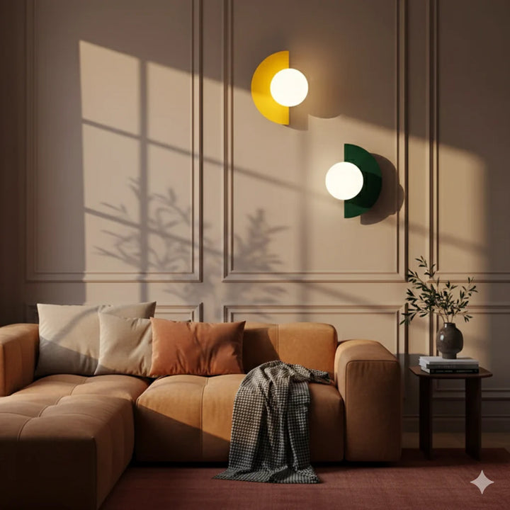 Sleek Minimalist Scandinavian Round LED Wall Light