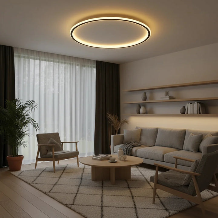 Sleek Minimalist Round Scandinavian Ceiling Light