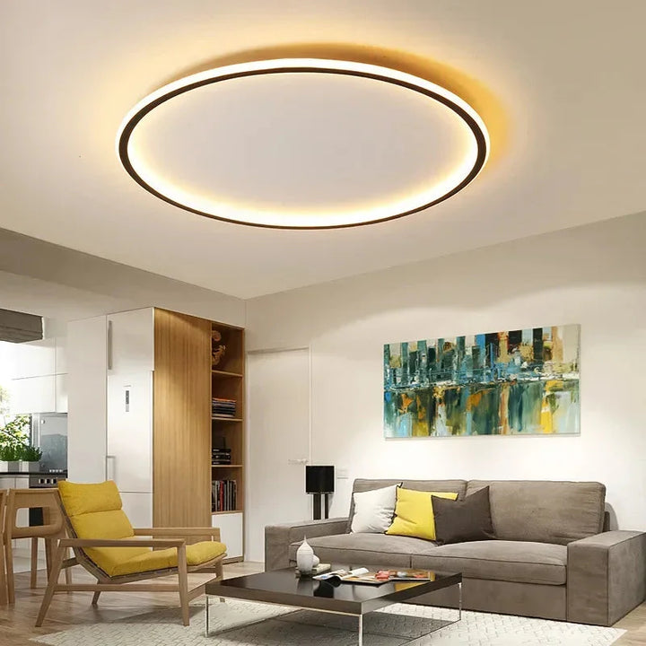 Sleek Minimalist Round Scandinavian Ceiling Light