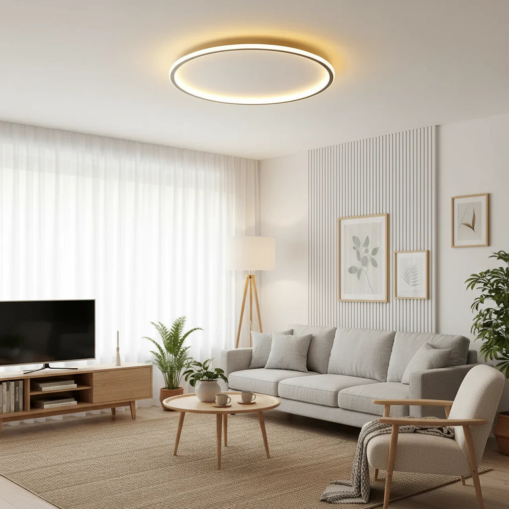 Sleek Minimalist Round Scandinavian Ceiling Light