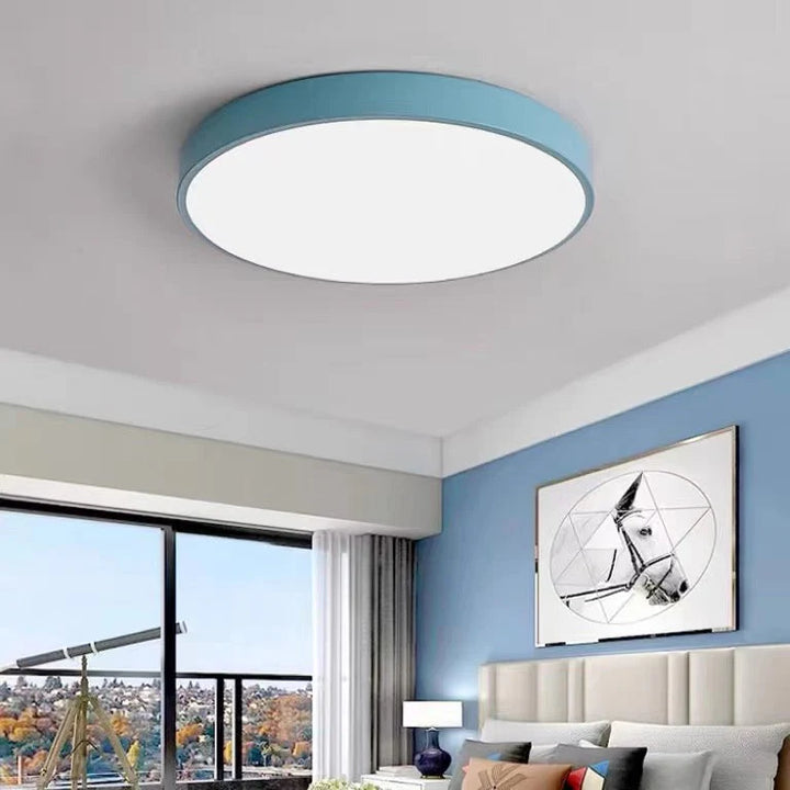 Geometric Scandinavian Round LED Ceiling Light