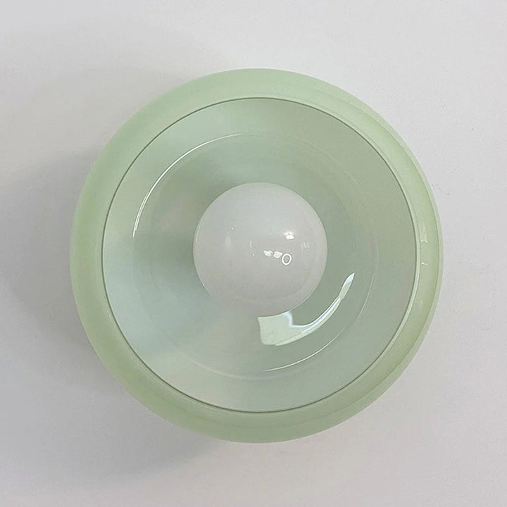 Vintage Classic Mid Century Glass Shade Ceiling Light