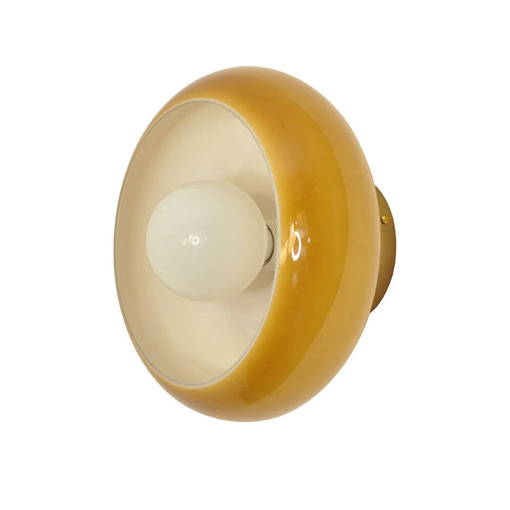 Vintage Classic Mid Century Glass Shade Ceiling Light