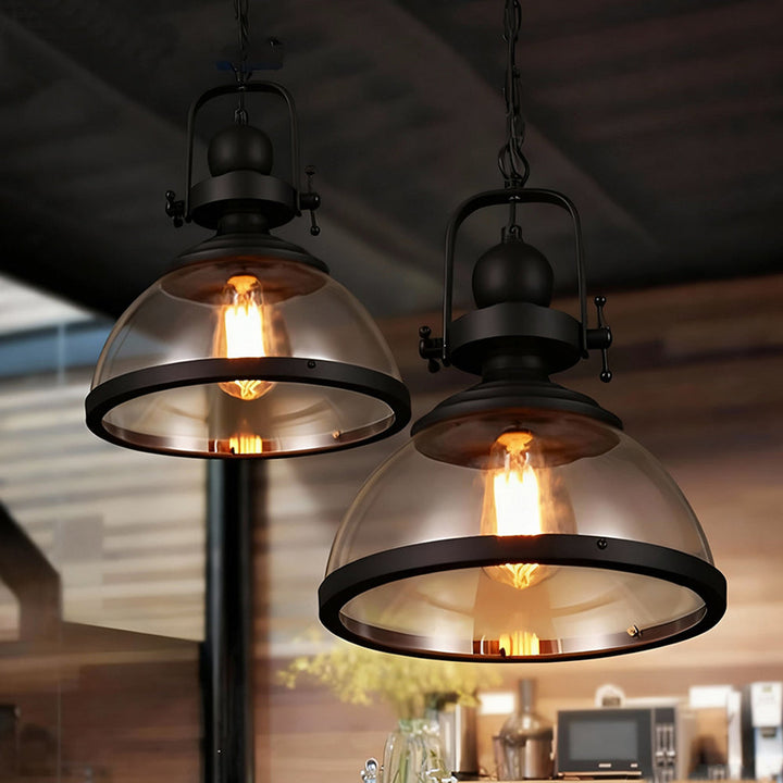 Industrial Retro Glass Iron Mid-Century Pendant Lights