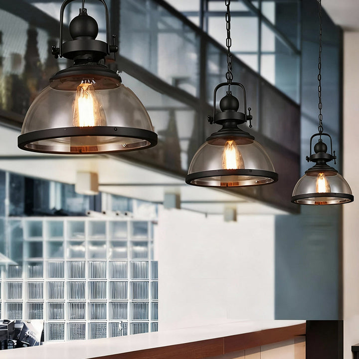 Industrial Retro Glass Iron Mid-Century Pendant Lights