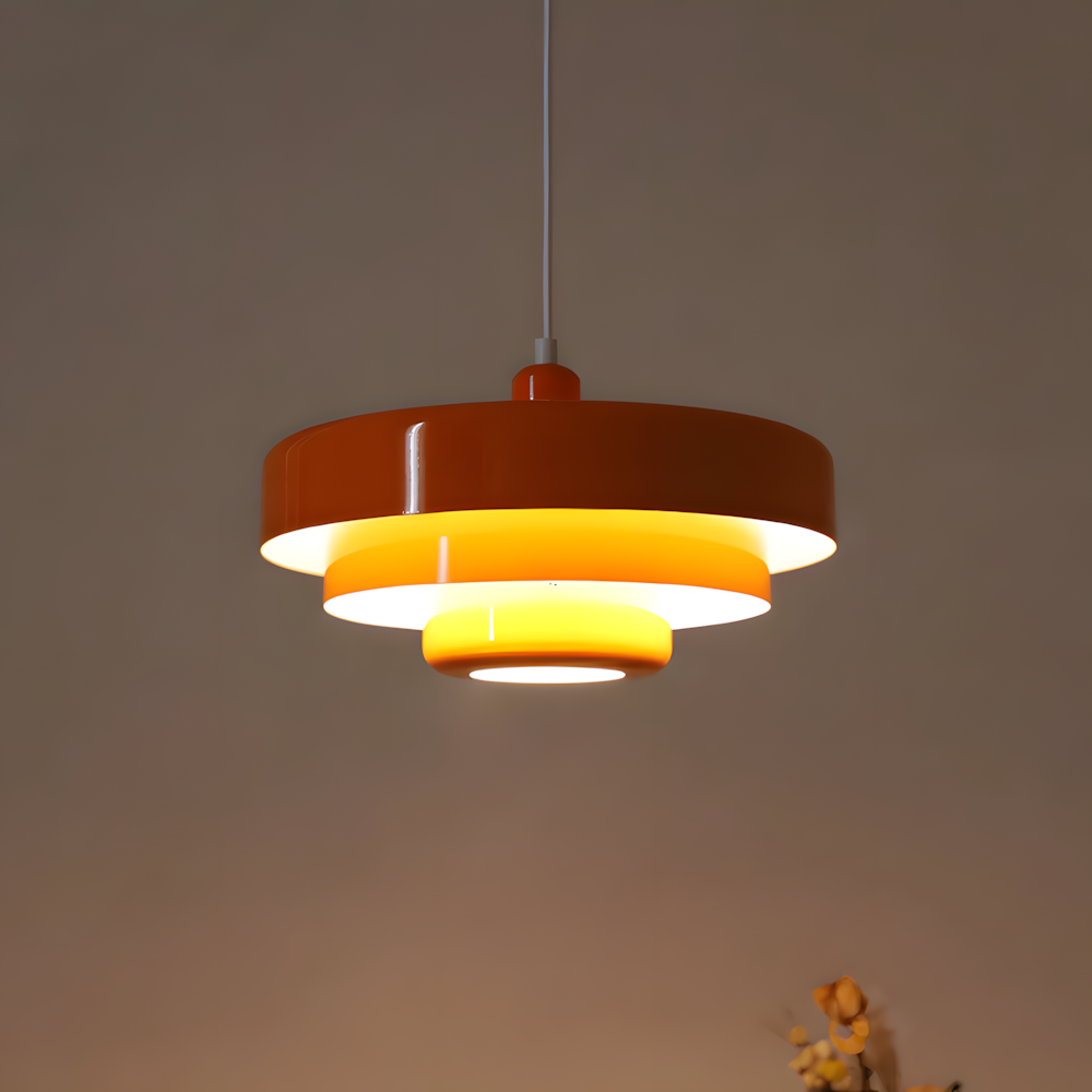 Three-tier Circular Mid-Century Retro Bauhaus Pendant Light