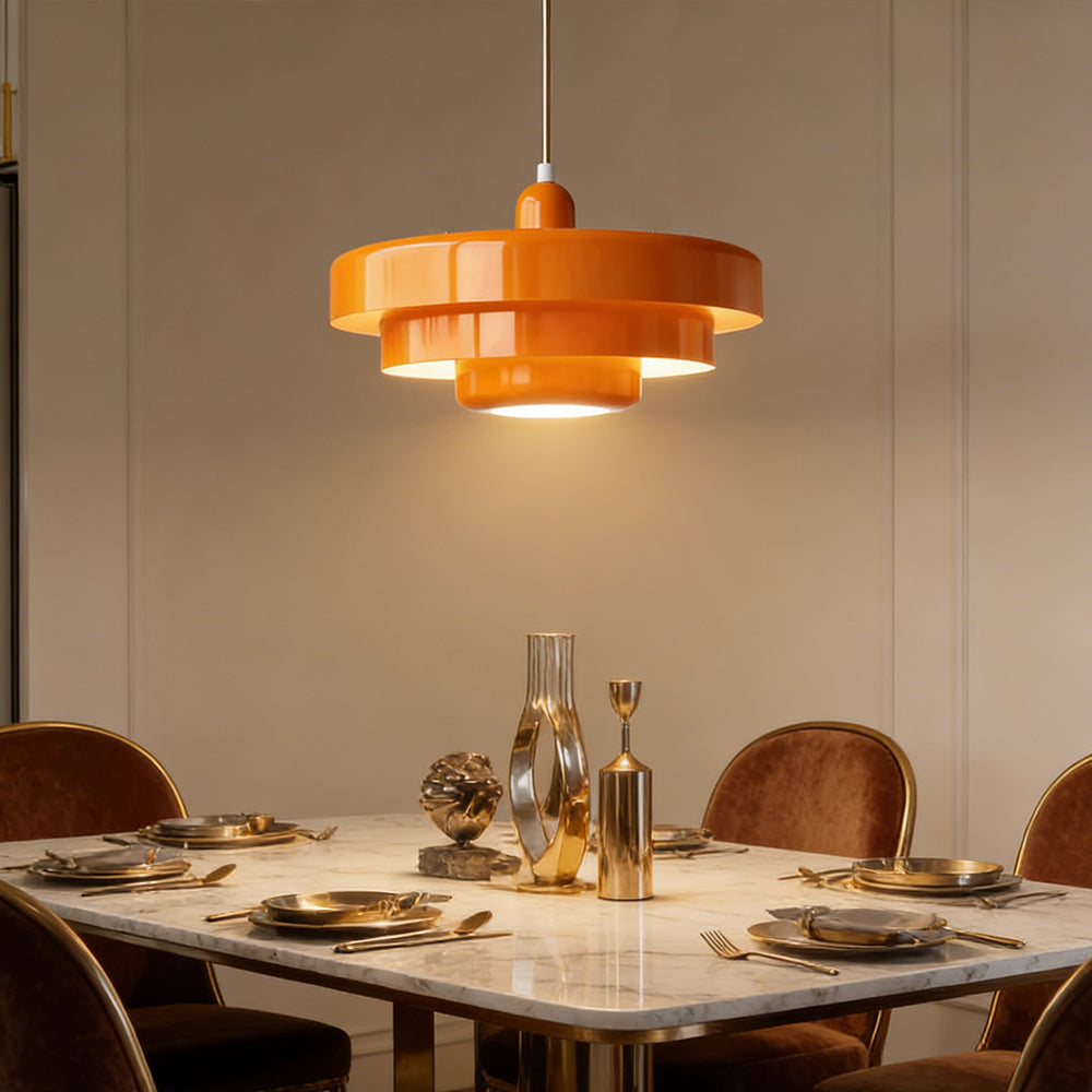 Three-tier Circular Mid-Century Retro Bauhaus Pendant Light